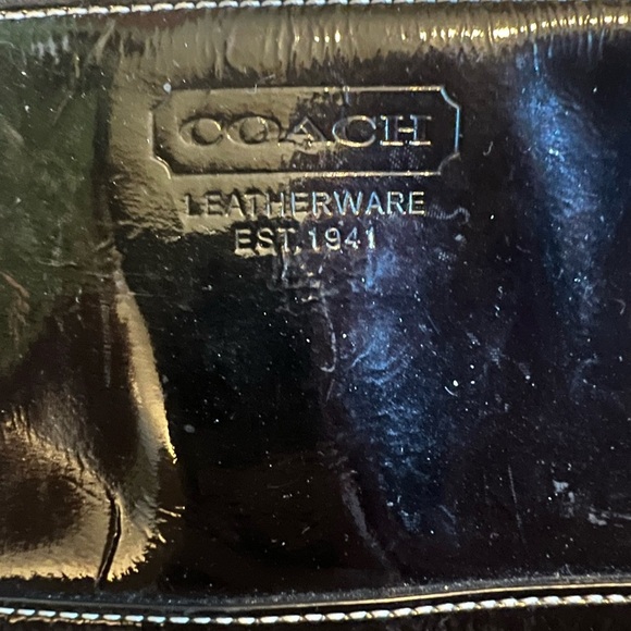 Coach Vintage Black Women’s Leather Wallet Zipper Wristlet - Picture 2 of 6